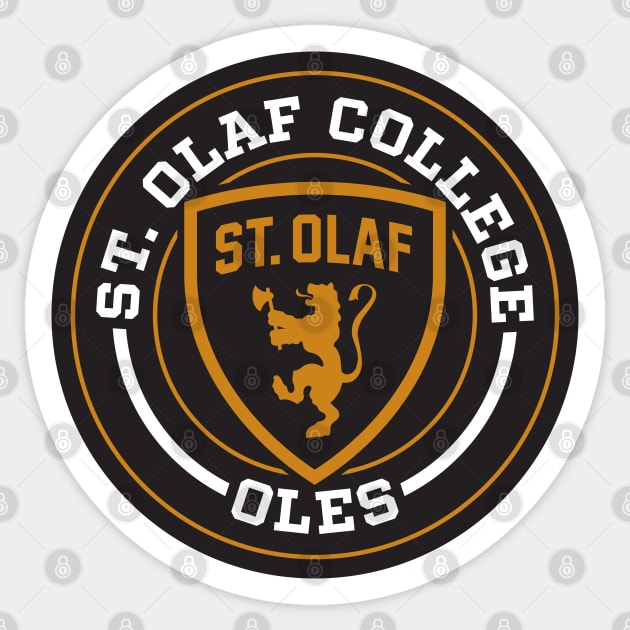 St. Olaf - Circle Sticker by Josh Wuflestad